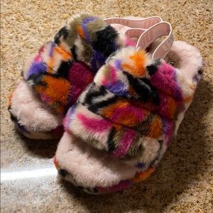 UGG tie-dye platform slippers